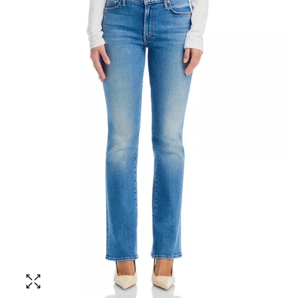 MOTHER Blue Straight Leg Jeans with Classic Style